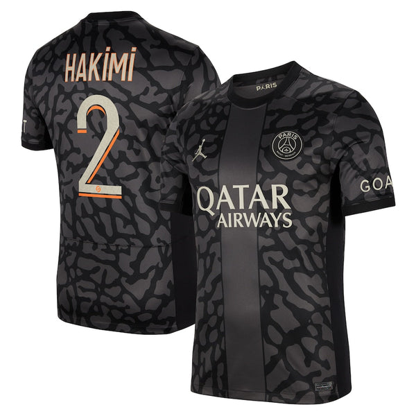 Achraf Hakimi Paris Saint-Germain  Brand 2023/24 Third Stadium Player Jersey - Anthracite