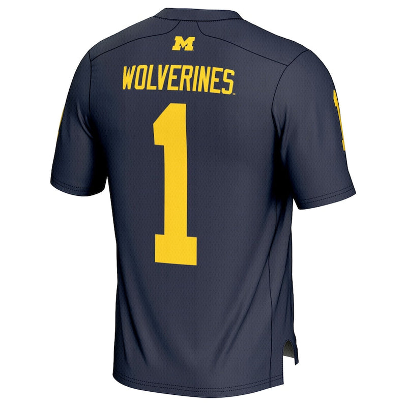 #1 Michigan Wolverines GameDay Greats College Football Playoff 2023 National Champions Lightweight Fashion Jersey - Navy