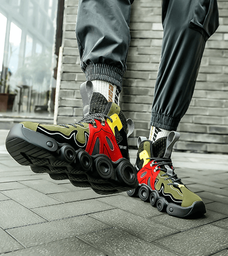 Men's Thick-Soled Luminous Sneakers – Stylish, Non-Slip Outdoor Walking Shoes | NEVADA™ - Nevada Shoe