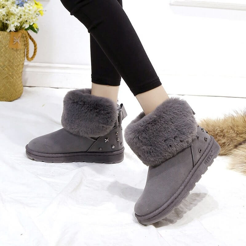 Winter Women Boots New Style Thickened Female Snow Boots Bottom Flat Warm Waterproof Women Snow Boots
