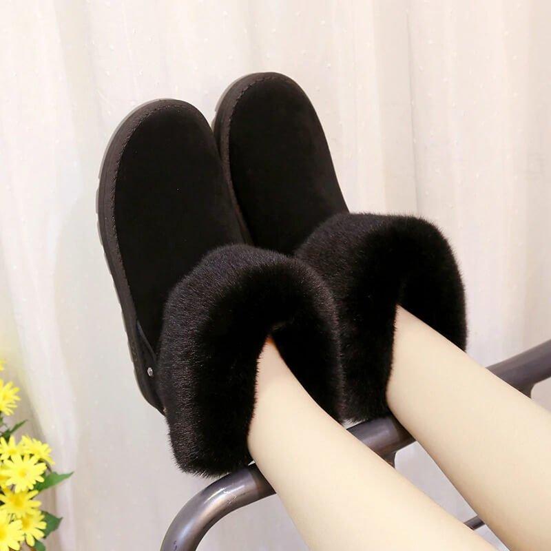 Winter Women Boots New Style Thickened Female Snow Boots Bottom Flat Warm Waterproof Women Snow Boots