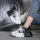 Designers Women Platform Sneakers Ulzzang Fashion Green Lace Up Vulcanized Shoes Sports Woman Casual Old Dad Shoes 6cm