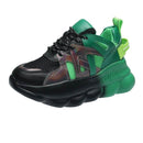 Designers Women Platform Sneakers Ulzzang Fashion Green Lace Up Vulcanized Shoes Sports Woman Casual Old Dad Shoes 6cm
