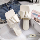 Summer new women's outdoor flat slippers Roma style PU red black white large size sandals fashion you rubber