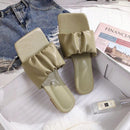 Summer new women's outdoor flat slippers Roma style PU red black white large size sandals fashion you rubber