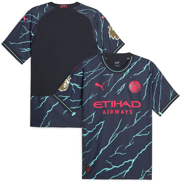 Manchester City  2023/24 Third Custom Jersey - Navy