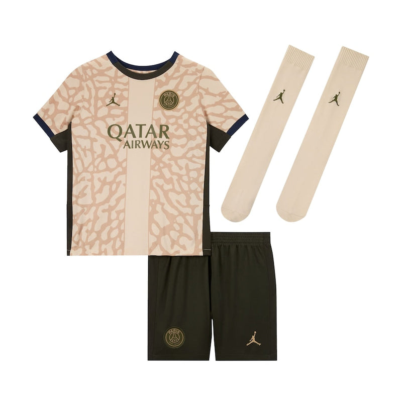 Paris Saint-Germain  Brand Preschool 2023/24 Fourth  Jersey Kit Set - Tan