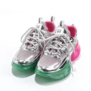 Women Nevada Sneaker Metallic Leather Shoe Height Increasing