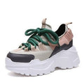 sneakers new Women's casual shoes Platform wedge Breathable walking shoes Lace-Up Fashion Increasing Height sneakers