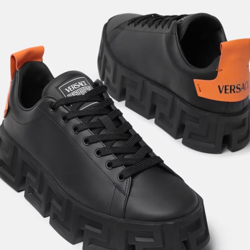 greca labyrinth Sneakers luxury orange+black