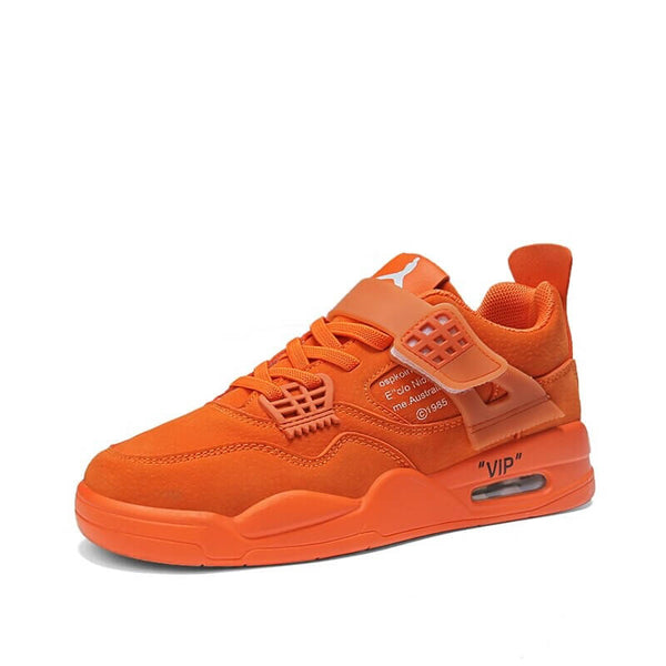 Hot Sale Young Boy Casual Sneakers Air Design Big Boy Running Shoes Orange Leather Sport Shoes For Boy Fashion Children Sneakers