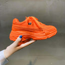 Women nevada Sneaker Platform Casual Shoe Yellow Lace-Up Casual Chunky