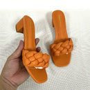 women Nevada low heel sandal summer Shoes Weave Open Toe