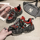 Reflective Women Sneakers Fashion Dad Shoes White Chunky Sneakers Platform Sneakers Womens Vulcanize Shoes Tenis Feminino 2020