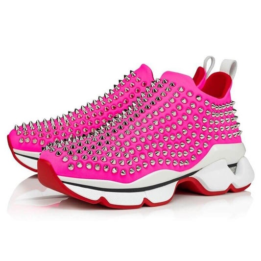 luxury spike sneaker women crystal rivets – nevada™ | elevate your style - Nevada Shoe