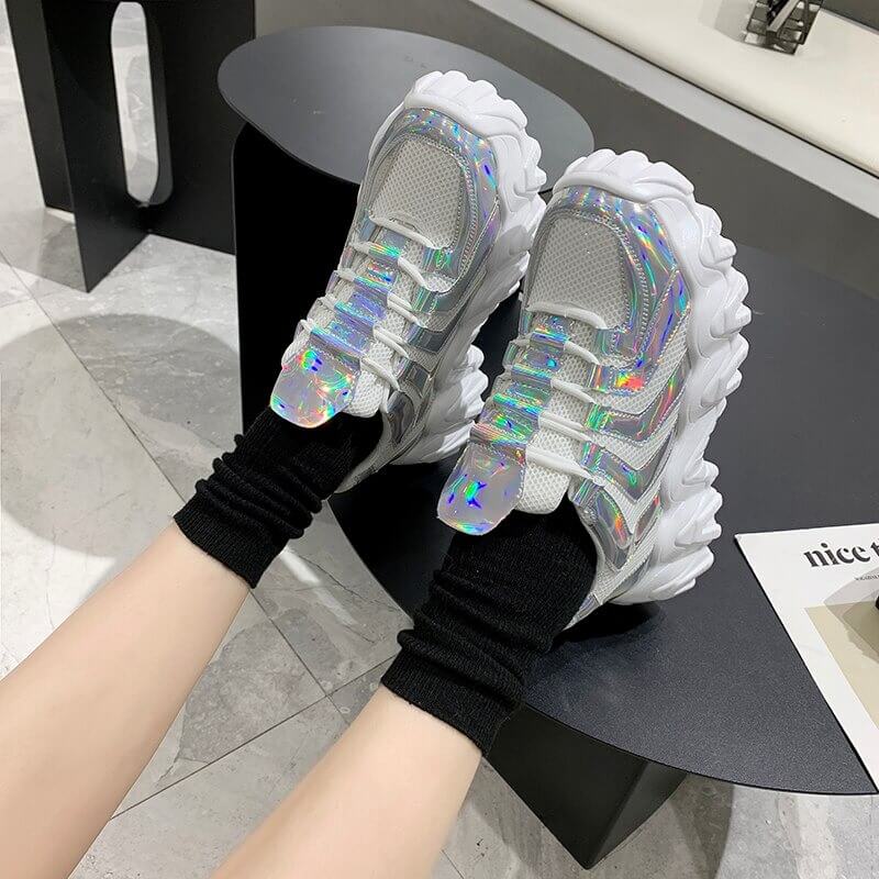 Symphony Shoes Woman ERNESTNM Bling Women Sneakers Tenis Feminino Comfortable Breathable Thick Sole Casual High Quality Shoes