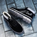 Soft Flock velvet Men Brand Ankle Boots Breathable Men Leather Boots High Top Shoes Outdoor Casual Men Winter Shoes Botas Homme