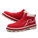 Soft Flock velvet Men Brand Ankle Boots Breathable Men Leather Boots High Top Shoes Outdoor Casual Men Winter Shoes Botas Homme