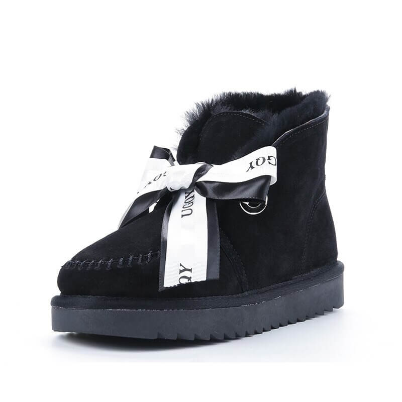 Women Boots Genuine Leather Cowhide High Quality Winter Snow Boots Real Wool Fur Australia Classic Woman Ankle Boots Warm Size