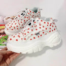 Women casual shoes New Thick bottom Sneakers Fashion Vulcanize Shoes Woman Leather Platform Shoes Women Chaussure Femme A5-17