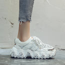 Fashion Chunky Sneakers Women Plus Size 41 42 Thick Sole Casual Shoes Ladies