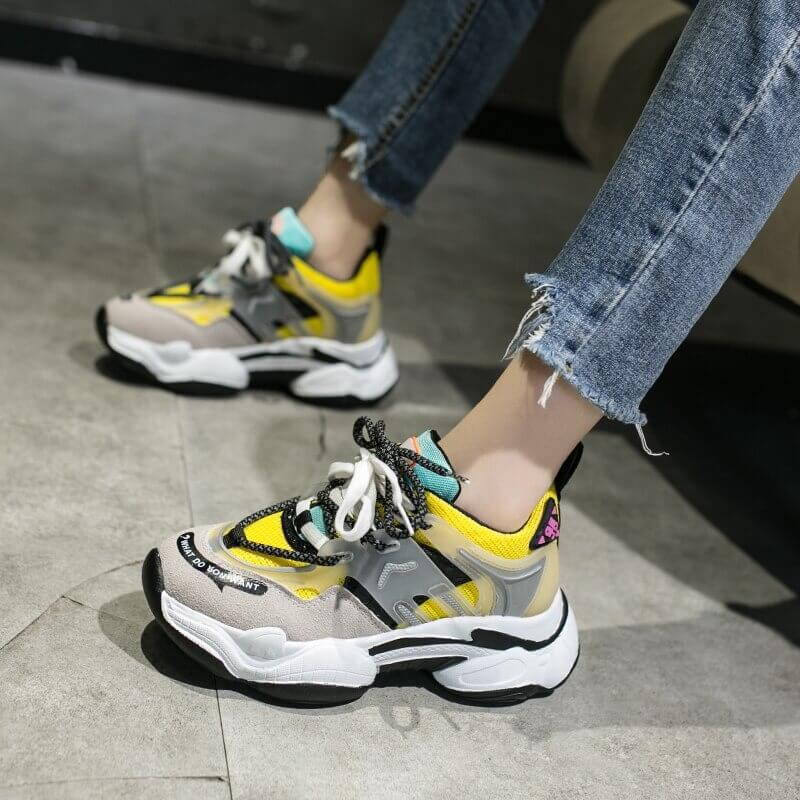 Women Nevada Sneaker New Fashion Suede Leather Chunky Trainer Street Style Female Footwear