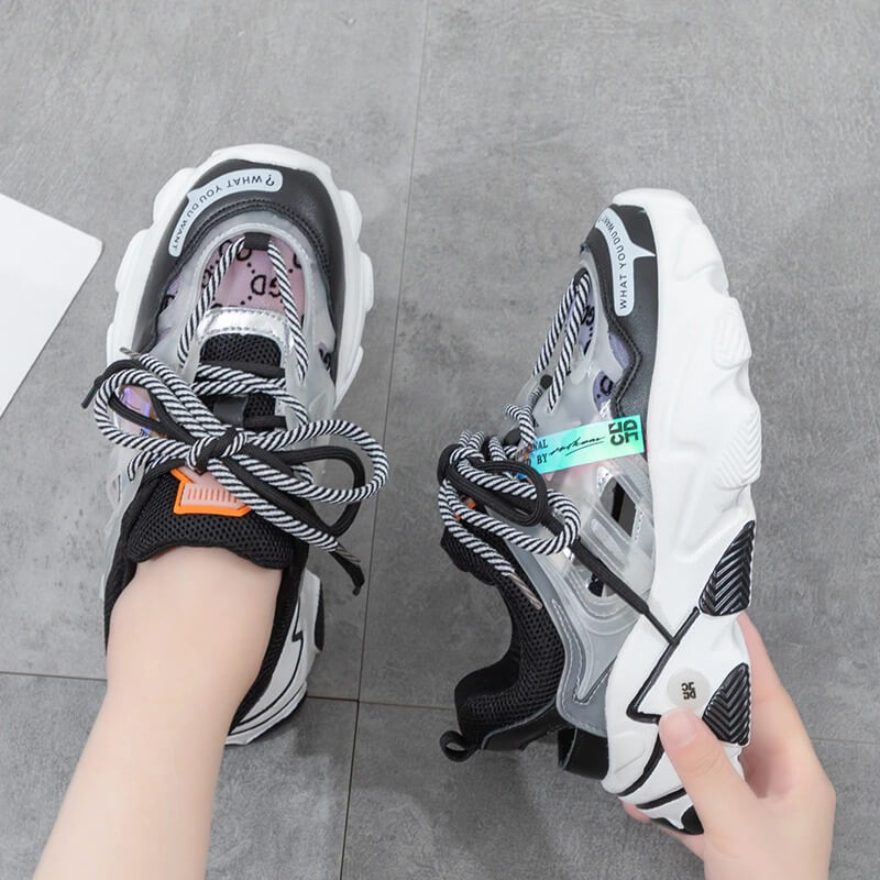 Female Nevada Designer Genuine Leather Chunky Sneaker Women Fashion