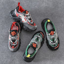 Women nevad Fashion Chunky Sneaker Thick Sole Genuine Leather