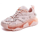 Women Fashion Sports Sneakers 2021 Newest Female Platform Chunky Pink Shoes Woman Summer Casual Mesh