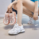 Women Fashion Sports Sneakers 2021 Newest Female Platform Chunky Pink Shoes Woman Summer Casual Mesh