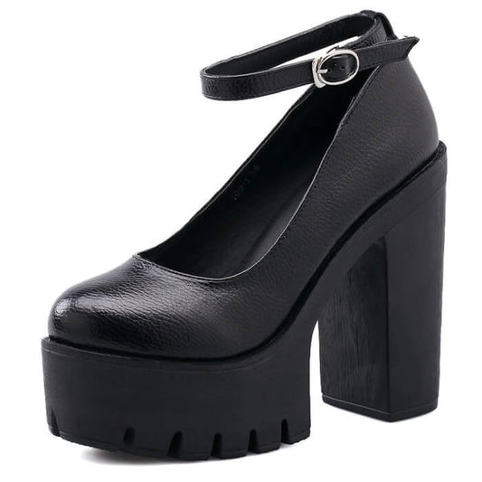 spring autumn casual high-heeled shoes sexy ruslana korshunova thick heels platform