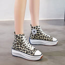 Canvas Shoes Women Trainers Women High Top Sneaker Lady Autumn Female Footwear Breathable Girl White Black Sneakers QW-62