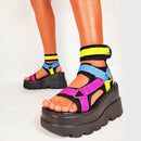 DORATASIA 2021 Brand New women's Platform Gladiator Sandals Ladies Mixed Colors Shoes Woman Wedges High Heels Summer Sandals