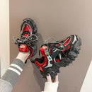 Reflective Women Sneakers Fashion Dad Shoes White Chunky Sneakers Platform Sneakers Womens Vulcanize Shoes Tenis Feminino 2020