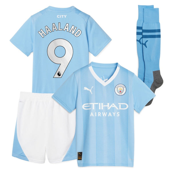 Manchester City  Home Minikit 2023-24 with Haaland 9 printing