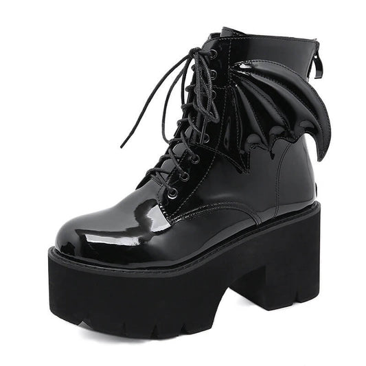 Women Nevada Angel Wing Ankle Boots High Heels