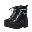 women nevada leather gothic black boots – bold, sleek & edgy style | nevada™ - Nevada Shoe
