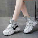 High Top Chunky Sneakers Women Designer Platform Shoes Female Basket Femme Sapatos Winter Thick Bottom Lady Trainers Women Shoes
