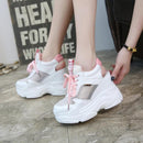 Lucyever Women Sandals 2019 Summer Fashion Hollow Out Wedges Gladiator Sandalias High Heel Chunky Platform Casual Shoes Woman