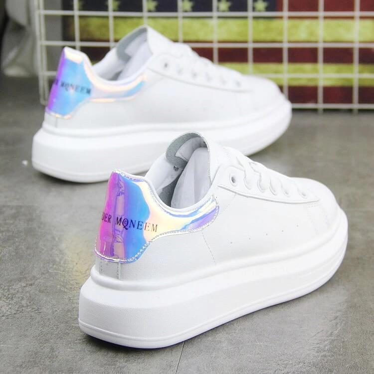 Male Women's skate new chic flat sandals Shoes streetwear women 2019 for girls White Shoes. Fashionable Leisure