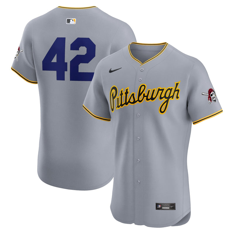 Pittsburgh Pirates  Road 2024 Jackie Robinson Day Elite Jersey - Gray