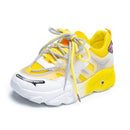 Women Platform Sneakers Designers Summer Mesh Lace Up Casual Shoes Fashion 5cm High Chunky Sneaker Ladies Vulcanized Shoes Woman
