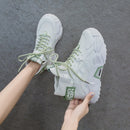 Women Sneakers Shoes Casual Platform Shoes Fashion Breathable Thick Sole Tenis Baskets Femme 2020 High Top Chunky Sneakers Woman