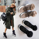 Koovan Women's Boots 2020 New Winter Snow Short Boots For Girls Female Genuine Leather Short Matte Plus Velvet Cotton Shoes 40