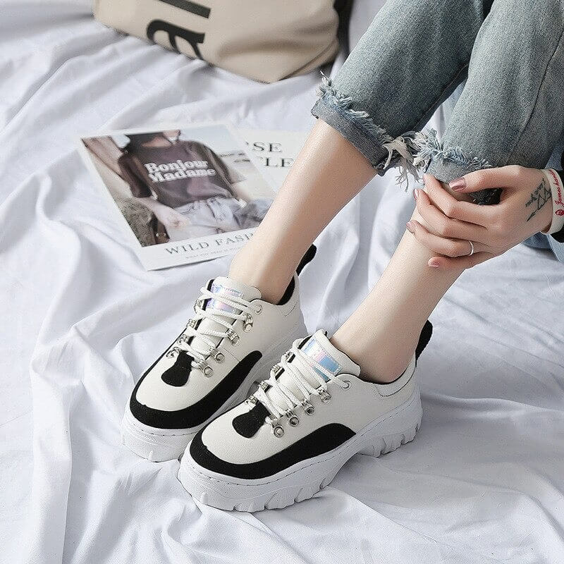 Sneakers Direct Selling Women Rubber Leather Breathable Eva Solomons Shoes 2019 Spring New Sports Casual Shoes Women's Fashion