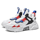 Stylish Running Men Shoes High Top Men's Sneakers Lace Up Sporty Man Shoes Comfortable Mans Sneaker Gym Jogging Athletic Trainer