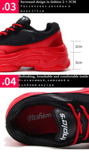 Fashion Sneakers Women Red Shoes 2020 Spring Autumn Breathable Mesh Women Sneakers Zapatos De Mujer Chunky Ladies Shoes