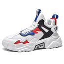 Stylish Running Men Shoes High Top Men's Sneakers Lace Up Sporty Man Shoes Comfortable Mans Sneaker Gym Jogging Athletic Trainer