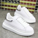 Male Women's skate new chic flat sandals Shoes streetwear women 2019 for girls White Shoes. Fashionable Leisure