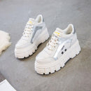 Women shoe winter new leather, fashion small white shoe women comfortable thick bottom non-slip